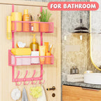 Kaiferty Over The Door Hooks Organizer, Coat Rack Over The Door Storage Hanger Towel Rack, Back of Door Storage Organizer for