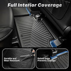 OEDRO Floor Mats for Chrysler Pacifica 2017-2025 2026 (No Hybrid Models), Fit 7 and 8 Passenger Model, 3D Custom All-Weather Protection Full Set TPE Floor Liners