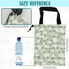 Car Garbage Bag Cute Frog Kiddie Hanging Canvas Car Trash Bag Waterproof Drawstring Car Back Seat Organizer for Car Back Front Seat Console with Adjustable Buckle