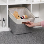 HNZIGE Fabric Storage Baskets for Shelves(3 Pack) Large Collapsible Storage Baskets for Organizing, Decorative Baskets Bins S