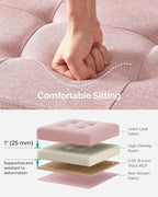 SONGMICS Mazie Collection - 30 Inches Folding Storage Ottoman Bench, Ottoman Foot Rest, End of Bed Bench, Storage Chest, Load