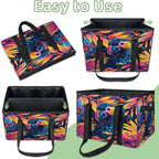 Reusable Grocery Bag, Foldable Large Shopping Tote Bag for Groceries Kitchen Picnic Car Trunk