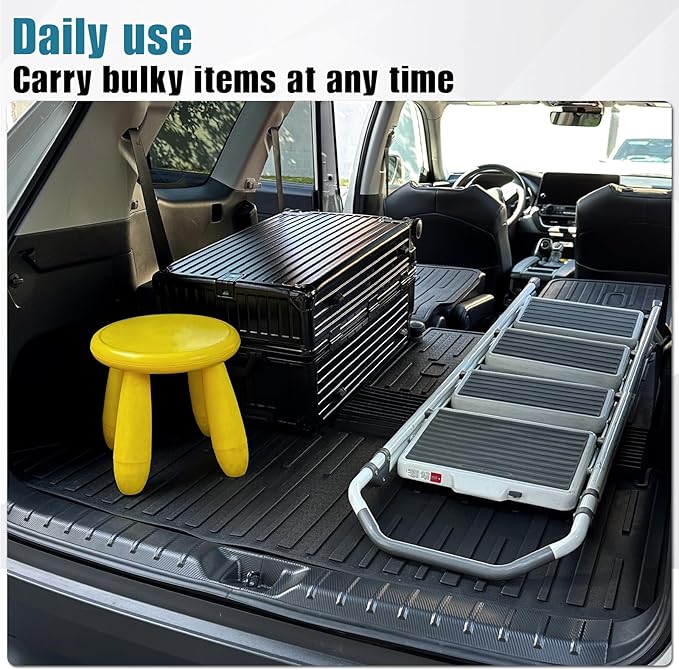 Floor Mats Cargo Mat with Backrest Mat for 2024 2025 2026 Toyota Grand Highlander 7 Seat Car Mat Accessories, All Weather TPE Cargo Liner Trunk Mat (Grand Highlander-Full Set)