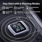 Tymate TM7 Tire Pressure Monitoring System, Wireless TPMS with 4 External Sensors & 6 Alarm Modes, Colorful Display, Real-time Tire Pressure Monitor System, Ideal for RV SUV MPV Truck Sedan(0-144 PSI)