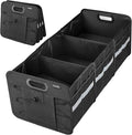 Trunk Organizer for Car, Collapsible Trunk Organizer with Multi Pockets, 3 Compartments Storage Organizer for Car SUV, Truck, S