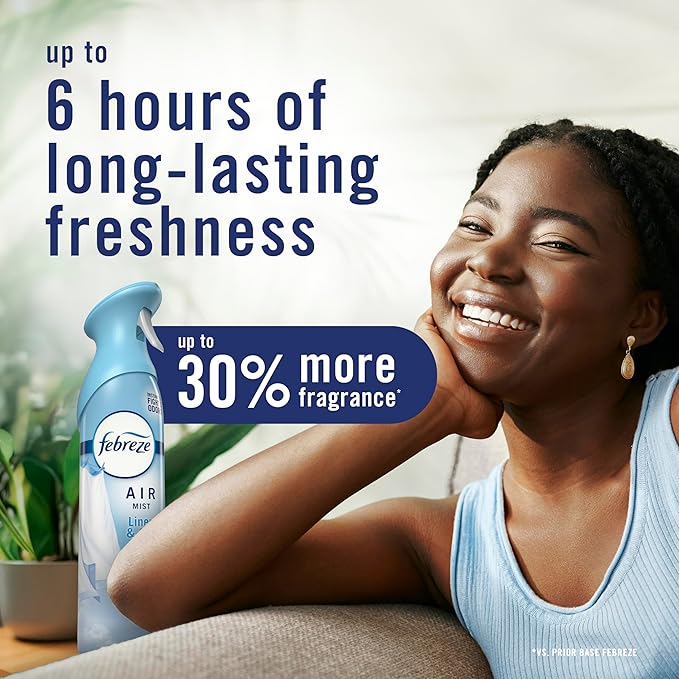 Febreze Air Mist, Air Freshener Spray, Odor Fighting Room Spray, Deodorizer for Home Bathroom Kitchen Office Apartment Dorm R