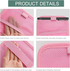 Sun Visor CD Holder, 12-Capacity Car Visor Organizer with DVD Sleeves and Mesh Pocket, Universal Visor Storage for Vehicle CD Case and Pen Holder Ergonomic Design (Pink 1 Pcs)