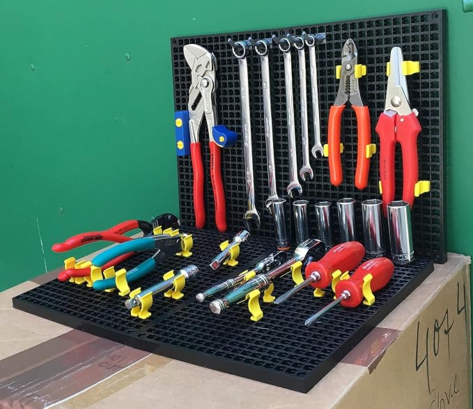 Ascend Tools Accessories for Organizer Genie Pegboards to Scale Up Organized Workspace (Metal Hooks 2.76 inch/70 mm - 10 Piec