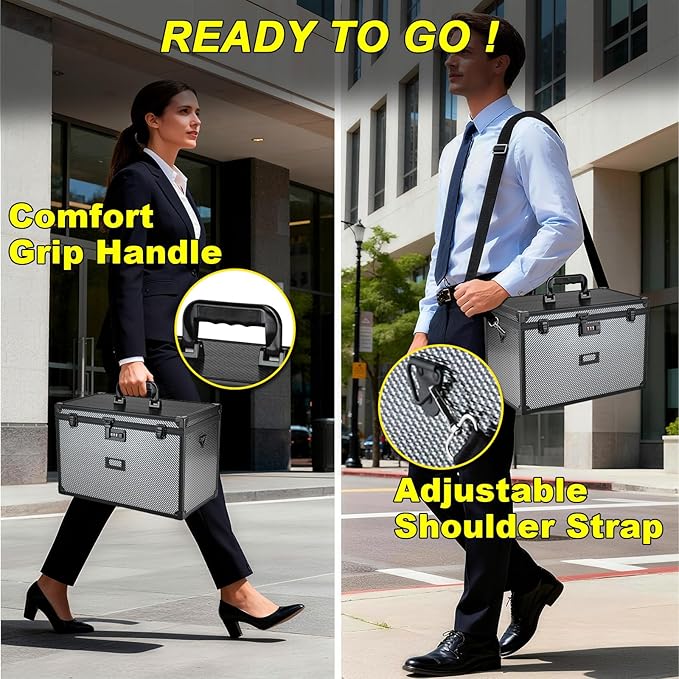 File Storage Cabinet File Organizer Document Organizer File Box in Office and Home with Combination Lock with 20 Legal Size H