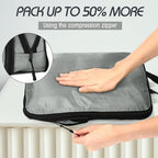 5 Pack Compression Packing Cubes for Travel Space Saving Cubes Luggage Organizer for Suitcase(Mixed Gray,M)