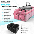 FORTEM Trunk Organizer with Cooler For SUV Car Trunk, Foldable Storage, Car Accessories for Women Men, Collapsible Bag, Perfect
