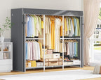 ULIFHOME E14C Pro Heavy Duty Closet Organizer System，Freestanding Clothing Racks for Hanging Clothes，Adjustable Garment Rack 