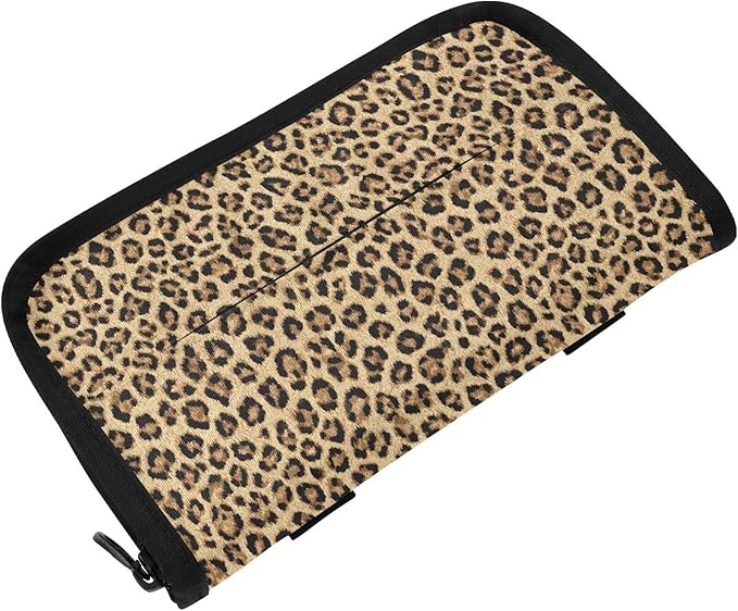 Car Tissue Holder Car Visor Organizer Tissue Box Holder for Car Sun Visor Organizer with Car Vehicle Accessories Essentials Interior for Women Men Classical Leopard Print
