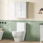 ChooChoo Bathroom Wall Cabinet, Over The Toilet Space Saver Storage Cabinet, Medicine Cabinet with 2 Door and Adjustable Shel