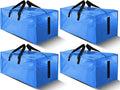 HOMESURE 4 Pack Large Strong Moving Bags with Zippers & Carrying Handles - Water-Resistant - Heavy Duty Storage Tote for Spac