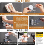 LEVERLOC Chrome Suction Cup Soap Dish Holder for Shower Wall Drill-Free Rustproof Waterproof Wall Mount Strong Suction Remova