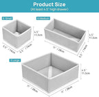 Vtopmart 18 Pack Baby Clothes Organizer, Dresser Drawer Organizer for Baby Clothing, Foldable Fabric Closet Drawer Storage Bi