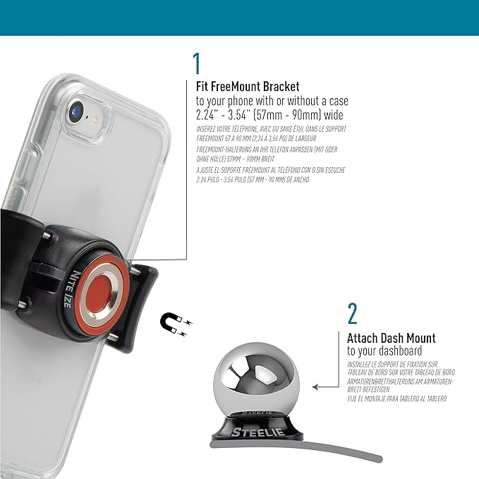 Nite Ize Steelie Dash FreeMount Car Mount Kit