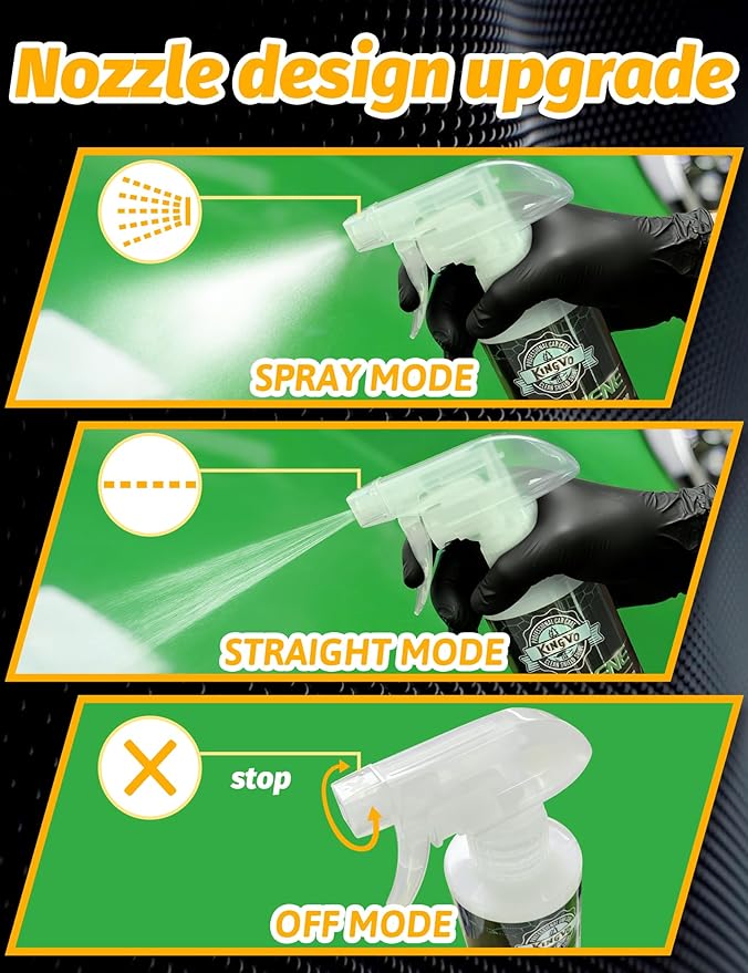 Kingvo Ceramic Spray Coating for Cars, Car Leather Conditioner Automotive Clear Coat Detail Spray Polishing Kit Leather Care 