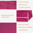 BeeGreen Cerise Reusable Grocery Bags Wholesale Reusable Kitchen Bags Bulk Foldable-Machine Washable with Zipper Storage Pouch 50 Packs