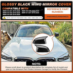 ACLONG Glossy Black Mirror Cover Caps Rearview Side Mirror Covers Fit for BMW X3/G01 X4/G02 X5/G05 X7/G07 2019-2025 X6/G06 2020-2025 Left Driver Side Right Passenger Side-2 PCS