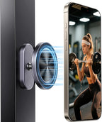 Magnetic Phone Holder for Gym:【Strong Magnets】 Gym Golf Accessories Essentials for Men/Women, Dual Magnetic Phone Mount with Alloy Base Stand for Magsafe iPhone 12-17 Series ＆ Android