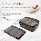 U+U 4 Set Compression Packing Cubes - Ultralight Travel Organizers, Space-Saving Suitcase Organizer, Expandable Packing Cubes