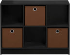 Furinno Cubic Closet Organizers and Storage, 6-Cube Closet Organizer with Bins, Open Shelf Storage, for Wardrobe, Bedroom, Li