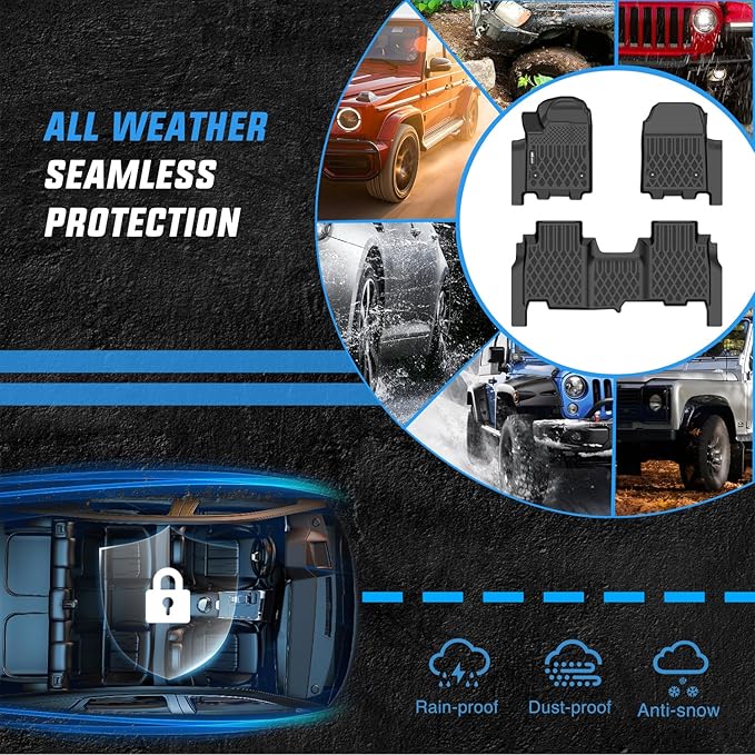 Nilight Floor Mats for Chevy Chevrolet Silverado EV RST Only 2024 2025 2026 (Not Fit WT/LT) All Weather Custom Fit Heavy Duty Floor Liners