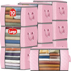 Fab totes 24 Gallons Clothes Storage, Foldable Thick Fabric Blanket Storage Bags, Containers for Organizing Bedroom, Closet, 