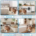 Horse Flowers Laundry Basket Collapsible Laundry Hamper Oxford Storage Bin for Clothes Storage, Toy Organizer, Books and Sund