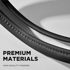 PIC AUTO Steering Wheel Cover, Sparkly Crystal Bling Glitter with Black Leather, Universal Fit 14.5"-15.5" Car Steering Wheel