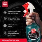 Griot's Garage Wheel Cleaner for All Finishes, Car Tire Rim Cleaning, Brake Dust and Grime Remover, PH Balanced, 11106, 35oz
