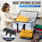 TAILI Extra Large Moving Bags, 6 Pack Clear Heavy Duty Totes For Storage with Visible Window, Wrap Around Handles, Storage Ba