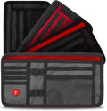 Firestone 2-Pack Car Sun Visor Organizer | 8 Compartment Car & Truck Visor Organizer with Holder & Slots for Sunglasses, License, Registration & More, Charcoal