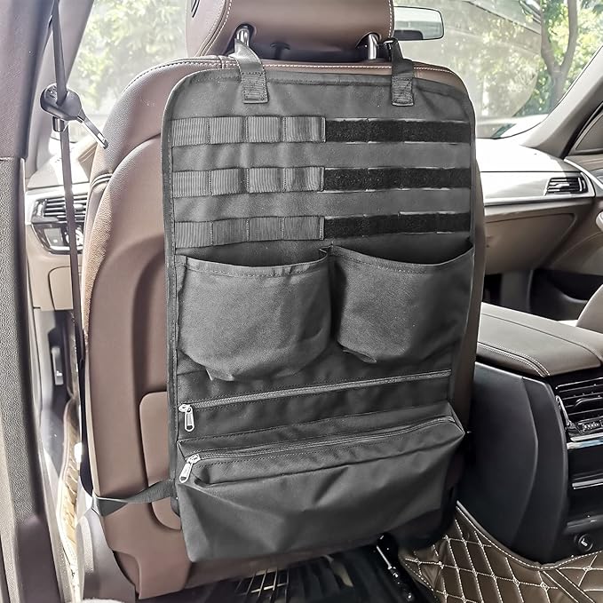 Buraku Vehicle Seat Back Organizer for Fire Extinguisher | Car Vacuum Storage Pouch | Road Travel Kids Toys Accessories Stora