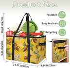 Reusable Grocery Bags Heavy Duty Shopping Bags Foldable Large Tote Bags with Long Handles & Hard Bottom