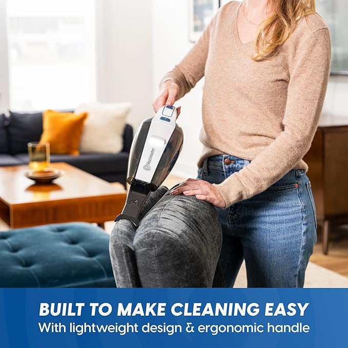 Vacmaster Pet Hair Cordless Hand Vacuum with Motorized Nozzle, 2-Speeds, LED Light, for Home & Car, Dusting Brush, Precision 