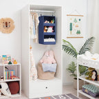 GRANNY SAYS 3-Shelf Closet Organizers and Storage, Foldable Hanging Closet Organizer, Closet Hanging Shelves with 2 Metal Hoo