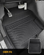 All Weather Floor Mats for Ford F150/Ford Bronco 1980-1996, F-250/F350 1980-1997 Classic Ford Truck Accessories 1980-1986 1987 1988 1989 1990 1991 1992-1996 Waterproof Nonslip TPE Liner Cover Black