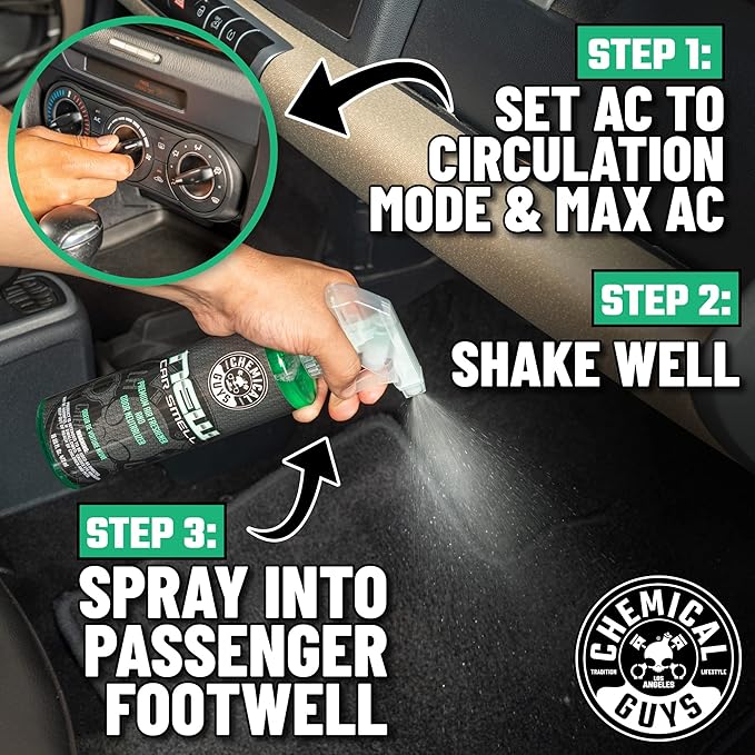 Chemical Guys New Car Smell Air Freshener and Premium Odor Eliminator Refreshes & Neutralizes Odors, Great Car Fresheners for
