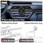 Shock-Resistant CD Slot Phone Holder for Car, CD Player Phone Mount with Adjustable Clamp, 360° Rotation, Non-Slip, Single-Button Release, Heat-Resistant, Universally Compatible with iPhone & Samsung