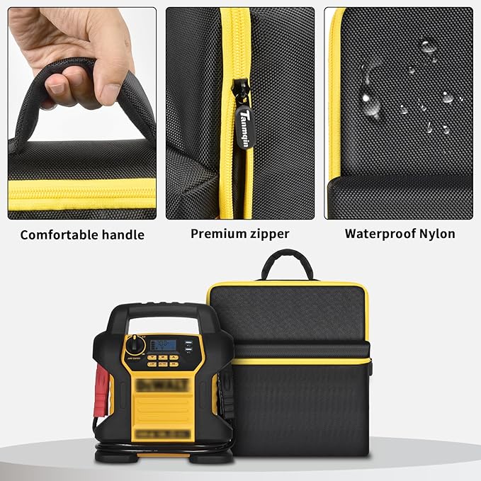 Car Jumper Starter Storage Bag Compatible with DEWALT DXAEJ14 Digital Portable Power Station Air Compressor, Carrying Case