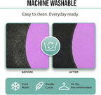 FH Group Automotive Seat Covers Flat Cloth Full Set Purple Car Seat Covers, Rear Solid Bench Universal Fit and Car Seat Prote
