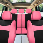 FH Group Full Set Cloth Car Seat Covers, Universal Fit combo, Low Back Front Seat Covers, Airbag Compatible, Split Bench Rear