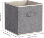 Storage Cube Organizer Bin 10.5" x 10.5" x 11" Large Boxes Fabric Basket with Handles for Organizing Shelves Closet Clothes 4