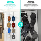 HapiRm Over Door Hat Rack - 2 Packs Hat Organizer with 8 Hooks Design, Hanging Baseball Cap Organizer Storage Holds Up to 40 