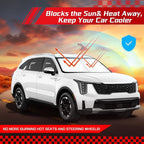 ARISMOTOR Windshield Sun Shade for Kia Sorento 2021-2025 2026, Custom Fit Foldable Front Window Sunshade Sun Visor Protector, Block UV Rays Keep Your Car Cooler