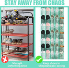 Windyun 40 over the Door Shoe Organizer Large Mesh Pocket Hanging Shoe Rack for Closet Turquoise Nonslip Behind Door Storage 