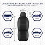 Skechers Air-Cooled Memory Foam Seat Covers,Mesh Thick Car Seat Covers,Piping Leather Car Seat Covers Front Seats,Airbag Comp
